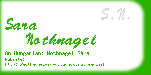 sara nothnagel business card