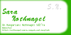 sara nothnagel business card